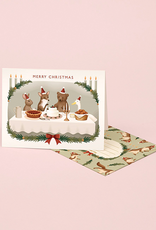 "Merry Christmas" Animal Dinner Party Card