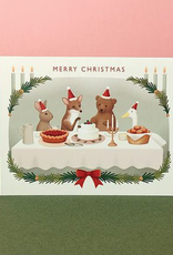 "Merry Christmas" Animal Dinner Party Card