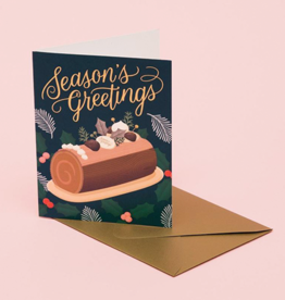 "Season's Greetings" Bûche de Noël Card
