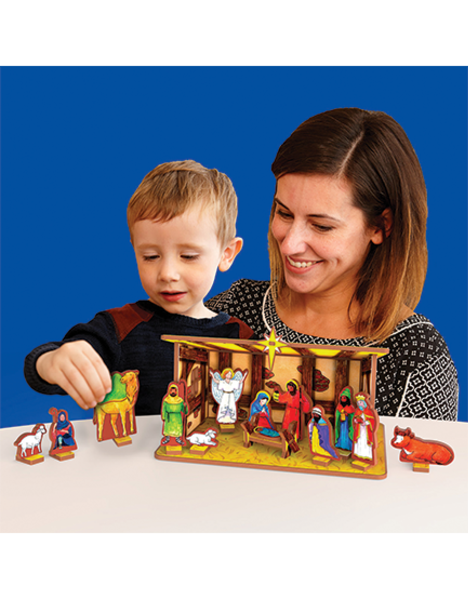 Storytime Toys Manger Nativity Book & Play Set