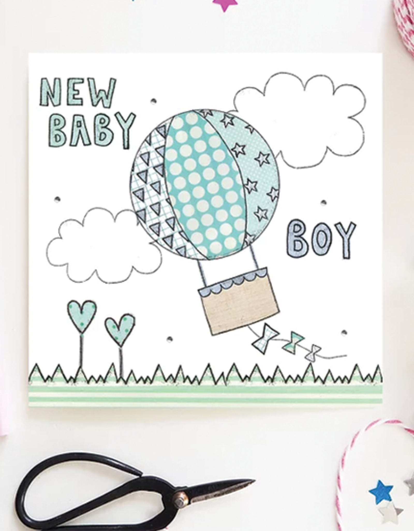 Flossy Teacake New Baby Boy Card