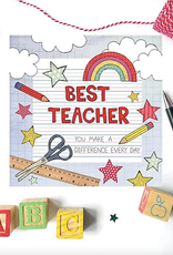 Flossy Teacake Best Teacher Card