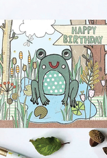 Flossy Teacake Happy Frog Birthday Card