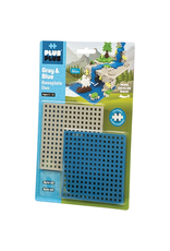 Plus-Plus Plus-Plus Gray and Blue Baseplate Duo Builder