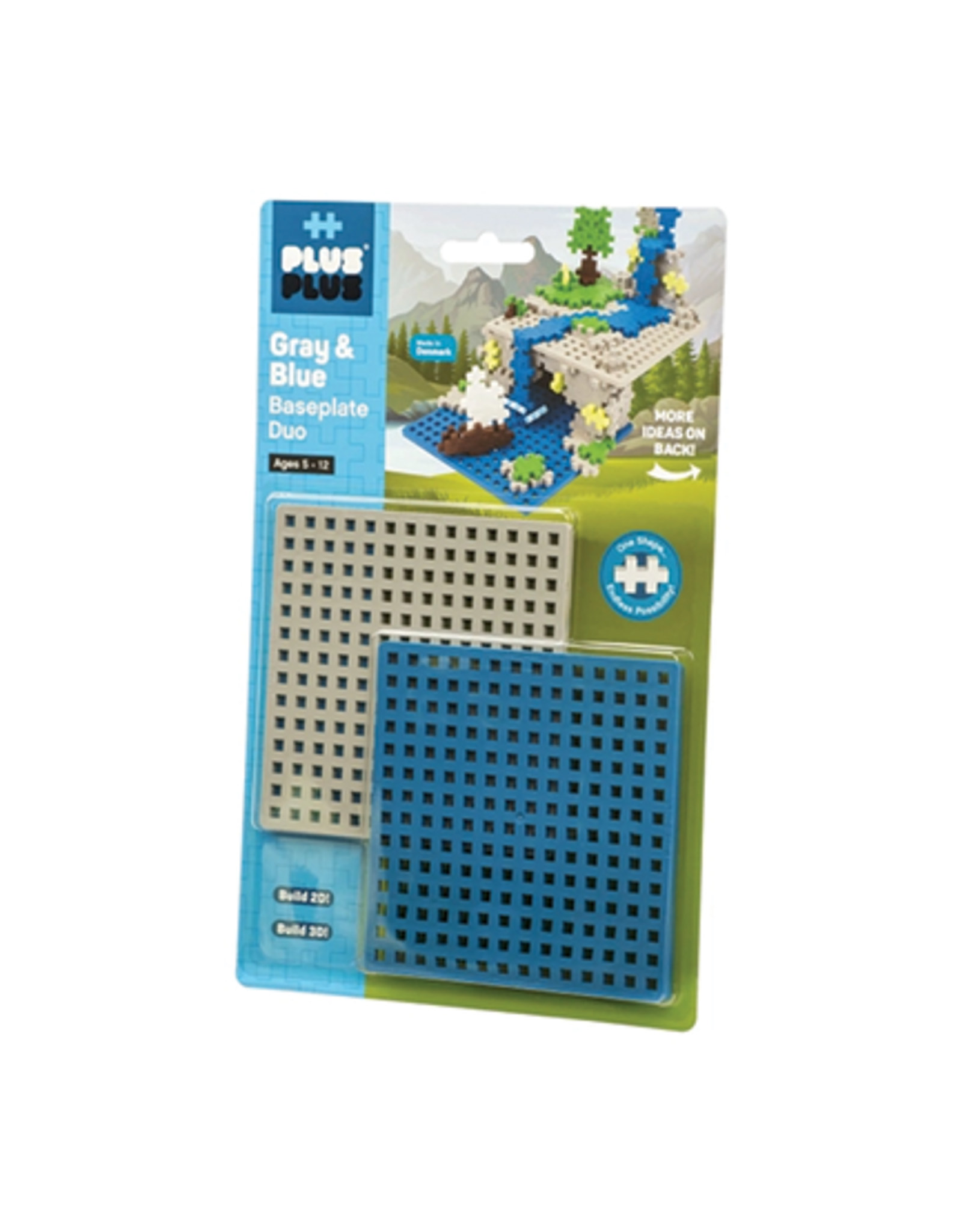 Plus-Plus Plus-Plus Gray and Blue Baseplate Duo Builder