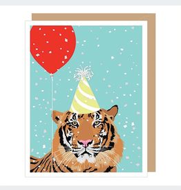 Happy Birthday Tiger Balloon Card