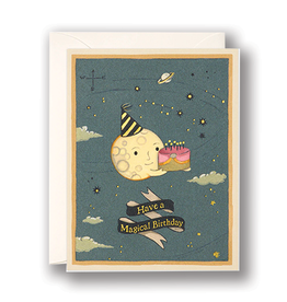 "Have A Magical Birthday" Moon Cake Card