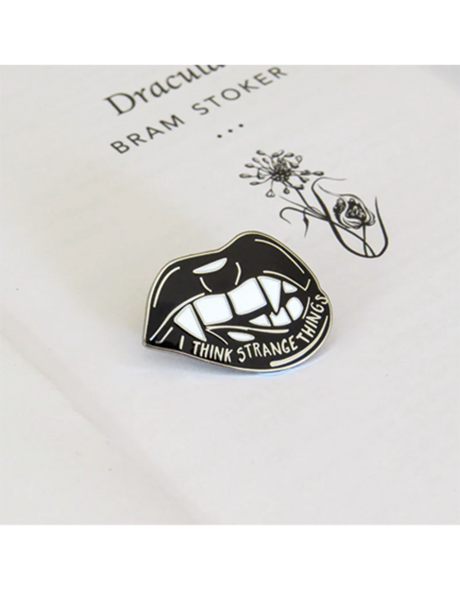 "I Think Strange Things" Enamel Pin