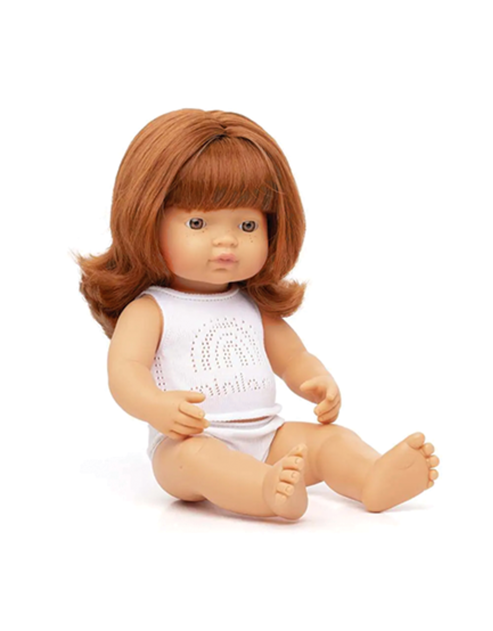 Miniland Baby Doll,  European Girl 15" (Red Hair)
