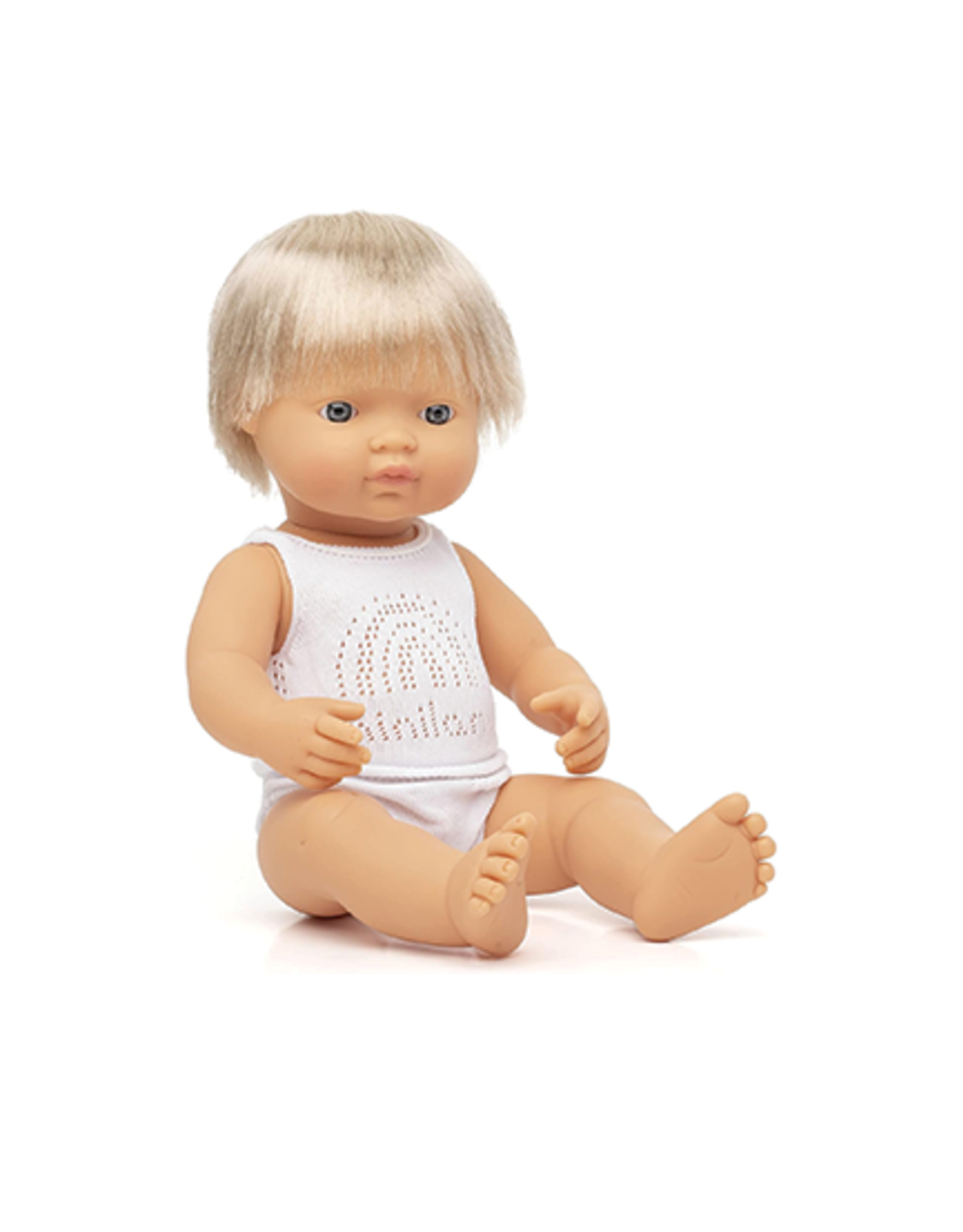 Miniland Baby Doll,  European Boy 15" (Blonde Hair)