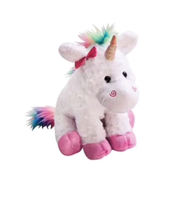 Rainbow Unicorn with Bow, 12" Plush