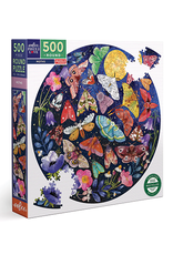 Moths Round 500 Piece Puzzle