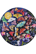 Moths Round 500 Piece Puzzle