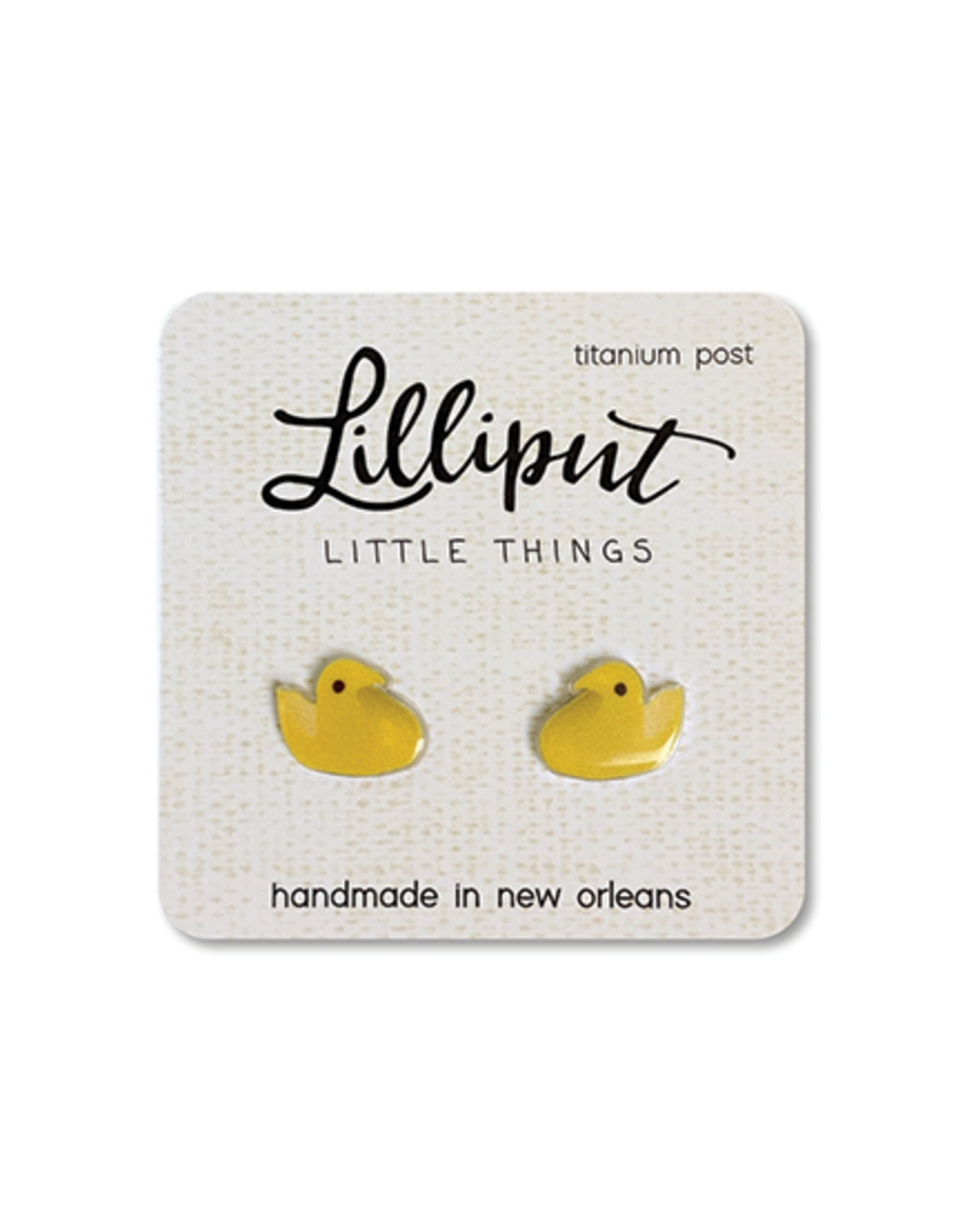 "Peeps" Yellow Chick Earrings