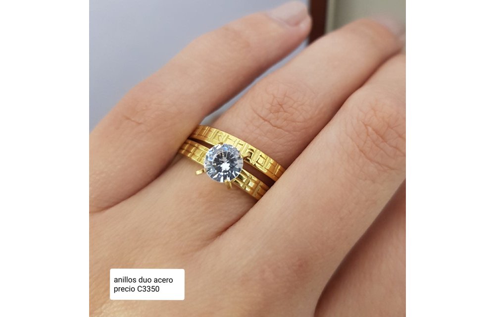 ANILLOS COMPROMISO DUO ACERO 210000003268
