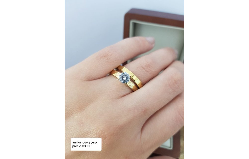 ANILLOS COMPROMISO DUO ACERO 210000003251