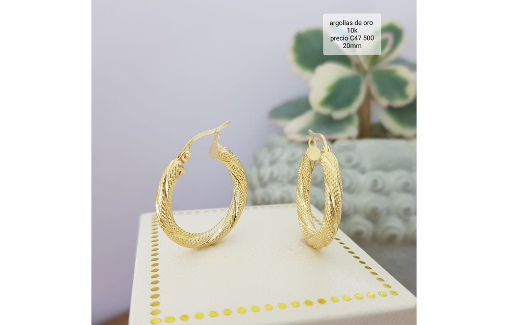 ARGOLLAS 20MM ORO 10K 1.17GR 210000004405