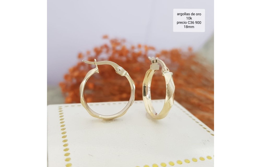 ARGOLLAS 18MM ORO 10K 0.9GR 210000004447