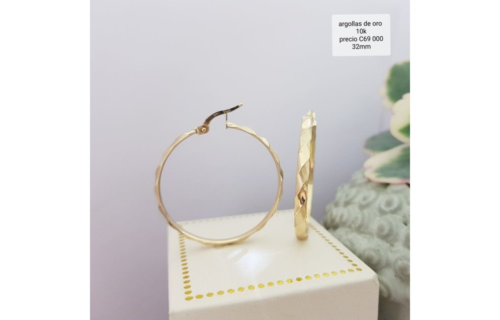 ARGOLLAS 32MM ORO 10K 1.7GR 210000004401
