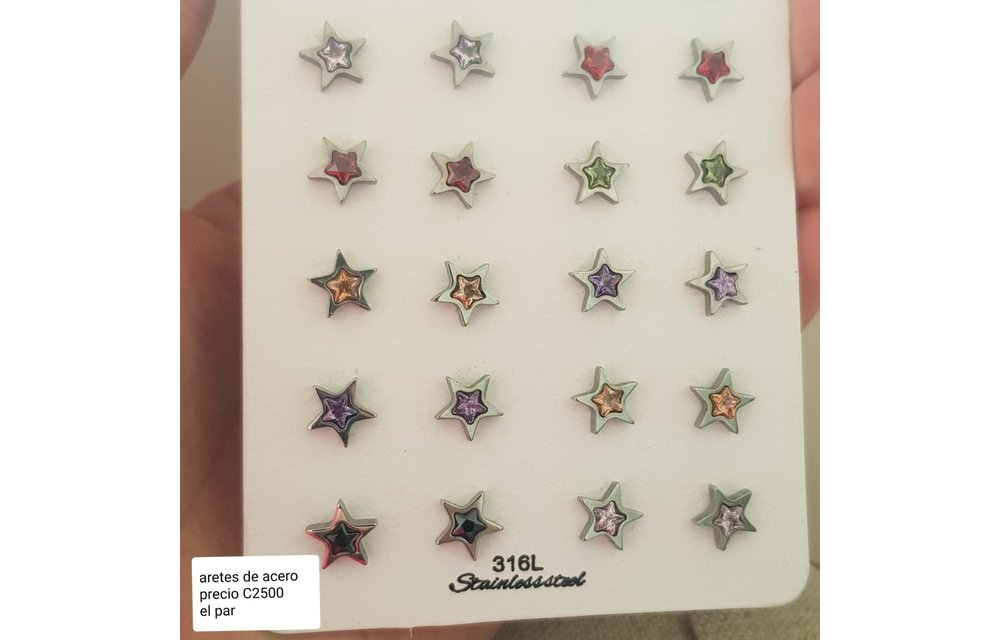 ARETES ESTRELLAS ACERO 210000006095