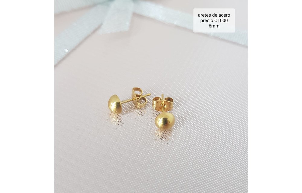 ARETES MEDIA BOLA 6MM ACERO 210000007872