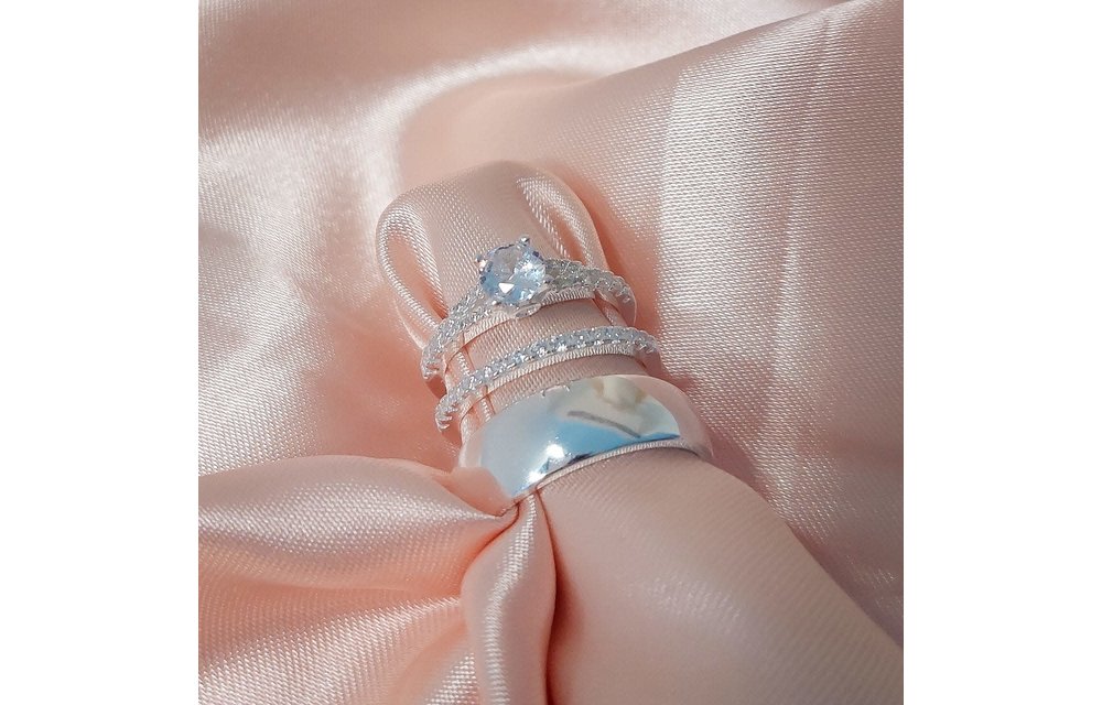 ANILLOS TRIOS MATRIMONIO PLATA 925 210000008157