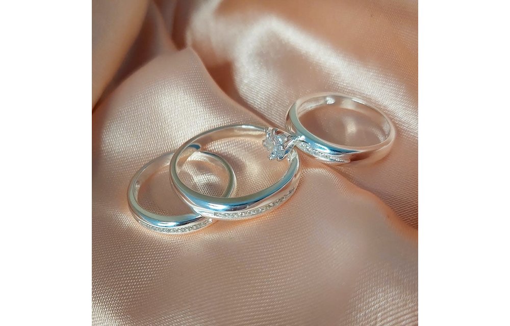 ANILLOS TRIOS MATRIMONIO PLATA 925 210000008159