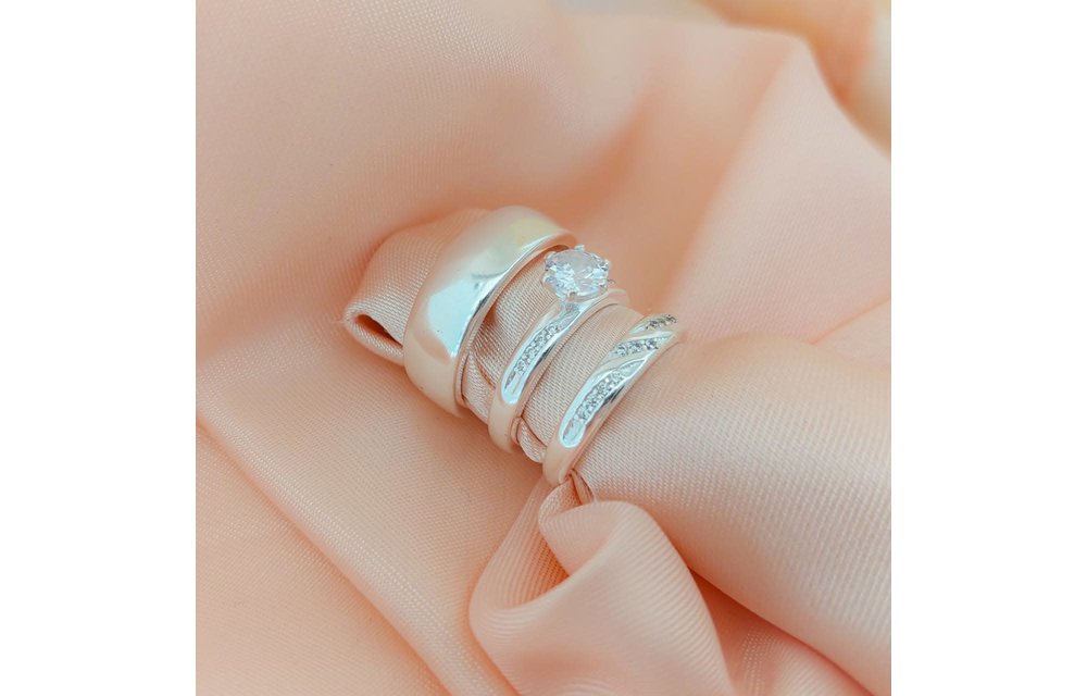 ANILLOS TRIOS MATRIMONIO PLATA 925 210000008165
