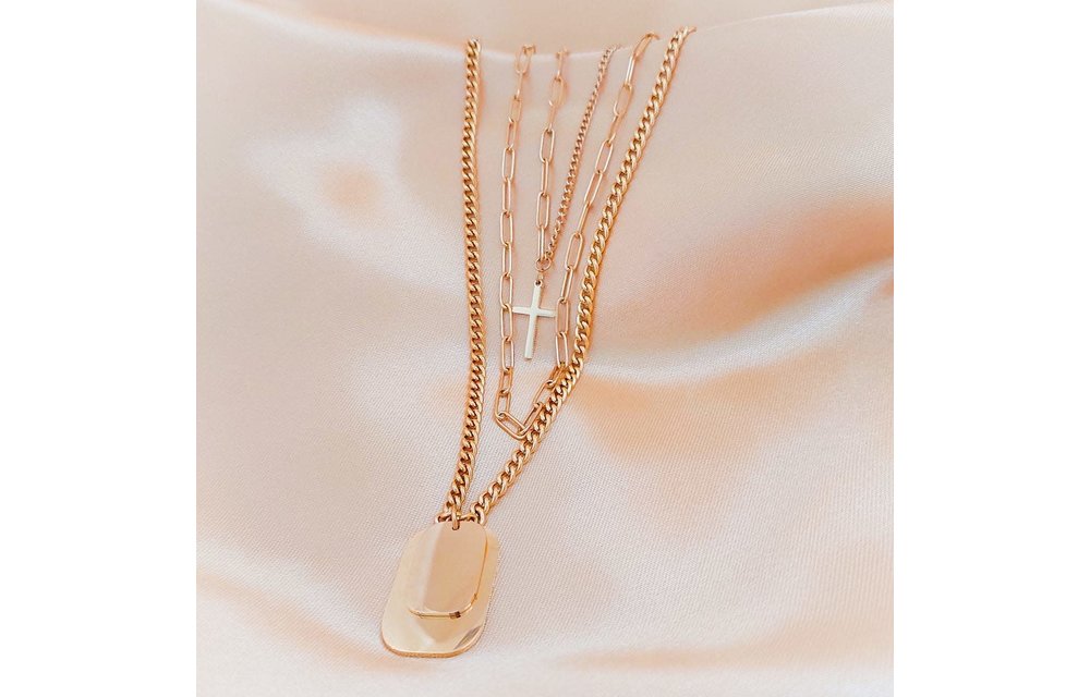 COLLAR TRIPLE 45 A 50CM ACERO 210000006424