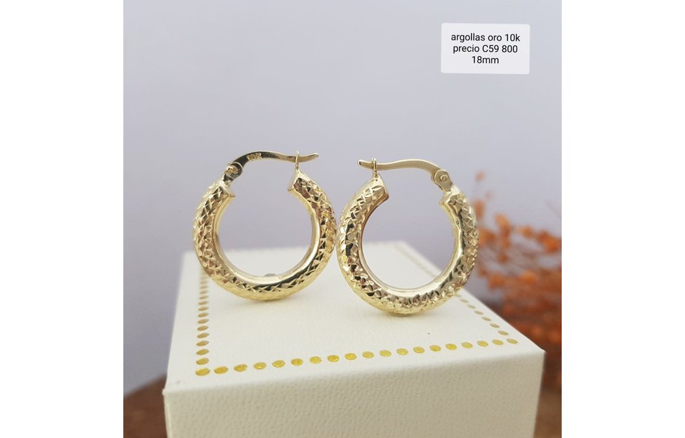 ARGOLLAS 18MM ORO 10K 210000003415