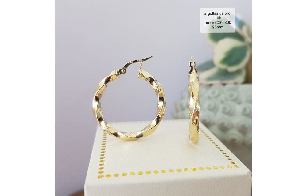 ARGOLLAS 25MM ORO 10K 1.9GR 210000004419