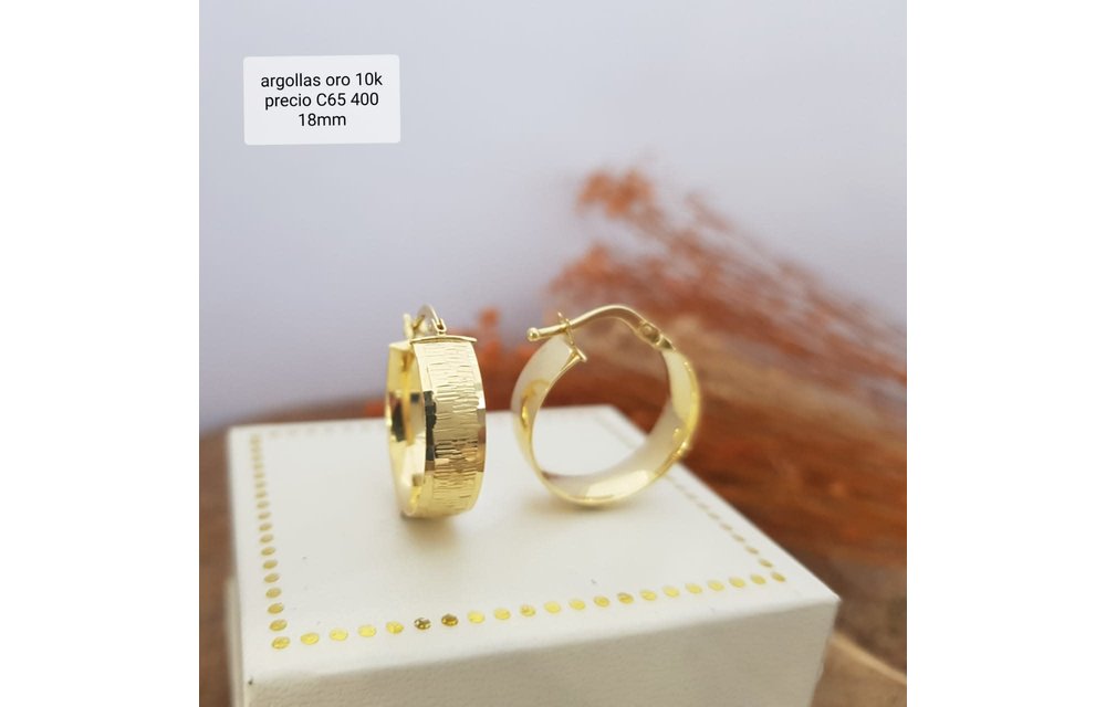 ARGOLLAS 18MM ORO 10K 210000003409