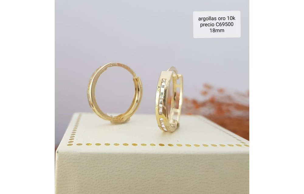 ARGOLLAS 18MM ORO 10K 210000003429