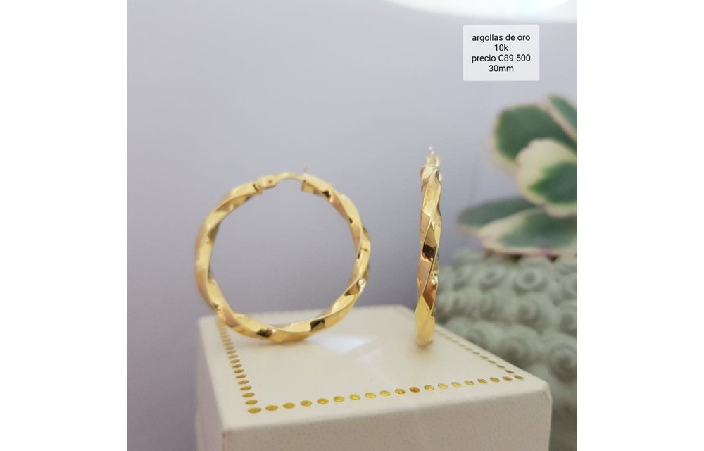 ARGOLLAS 30MM ORO 10K 2.2GR 210000004397