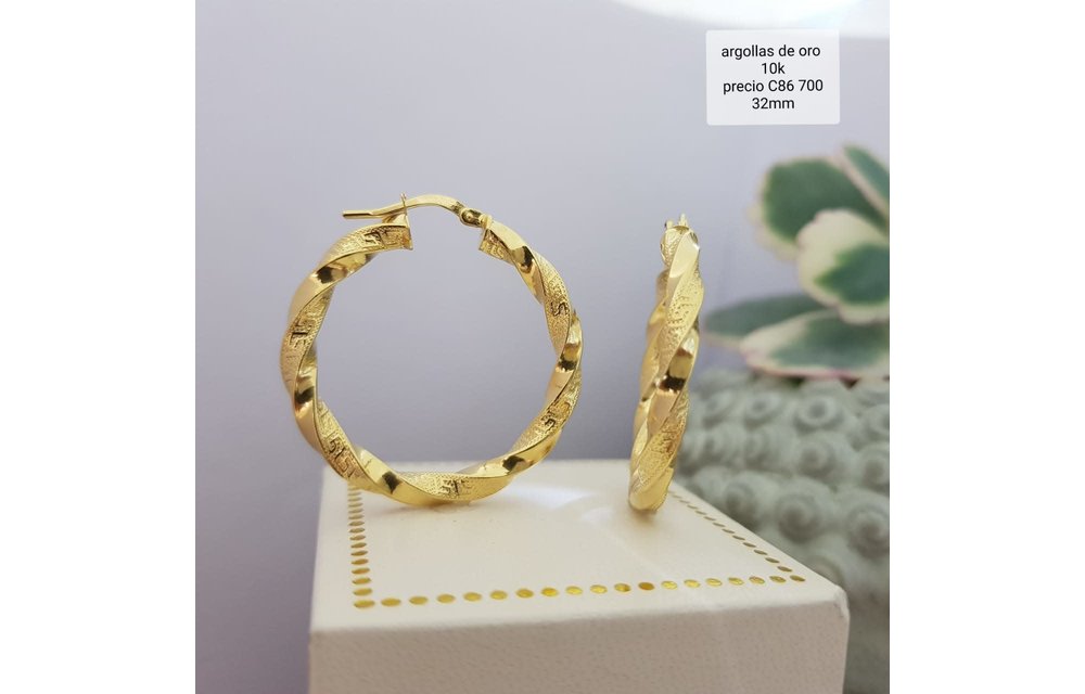 ARGOLLAS 32MM ORO 10K 2.1GR 210000004399