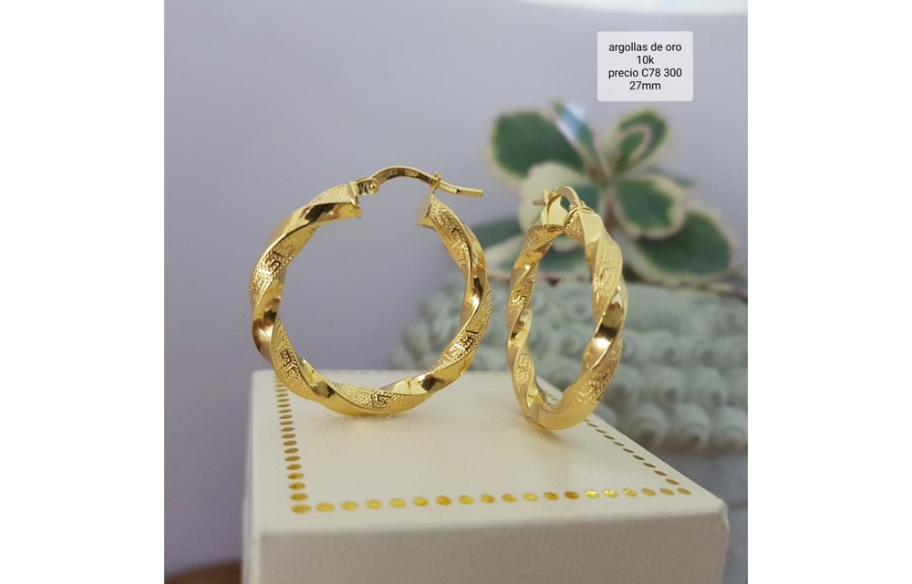 ARGOLLAS 27MM ORO 10K 1.9GR 210000004403