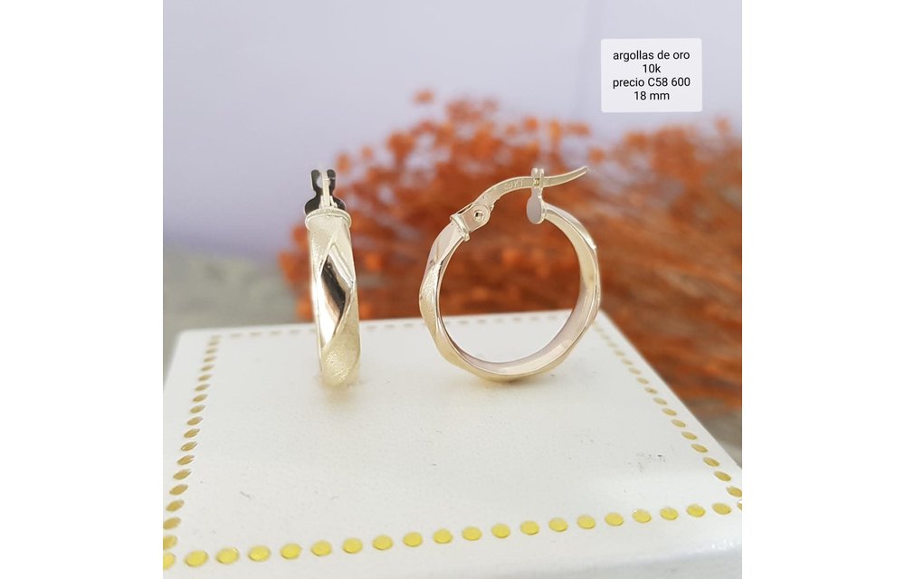 ARGOLLAS 18MM ORO 10K 1.4GR 210000004423