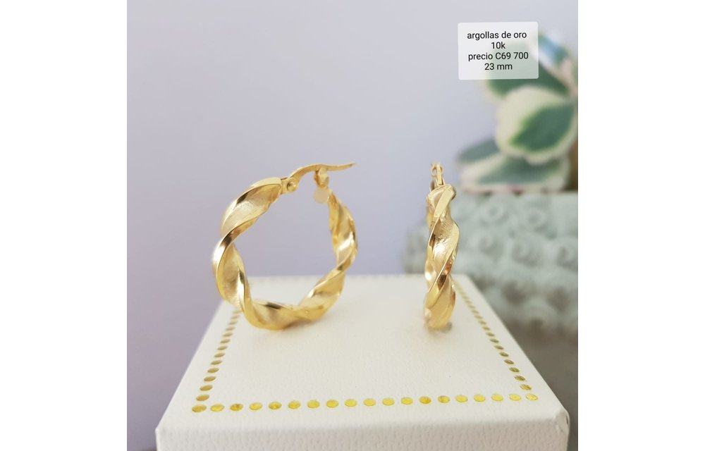 ARGOLLAS 23MM ORO 10K 1.7GR 210000004435