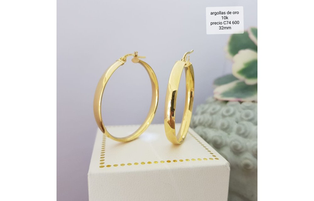 ARGOLLAS 32MM ORO 10K 1.8GR 210000004439