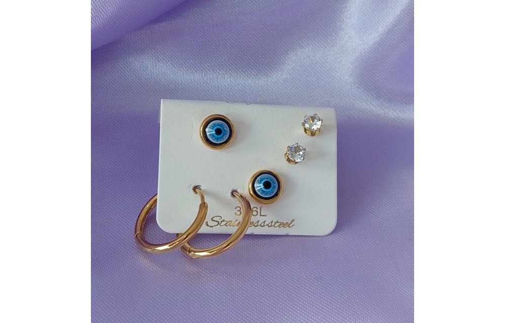 ARETES TRES PARES ACERO 210000010906