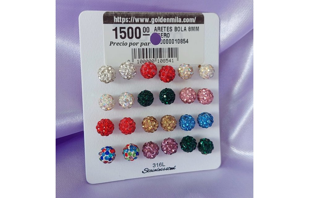 ARETES BOLA 8MM ACERO 210000010854