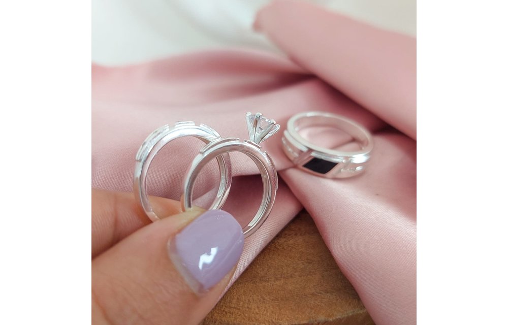 Anillos Trio Matrimonio Plata 925 210000013496