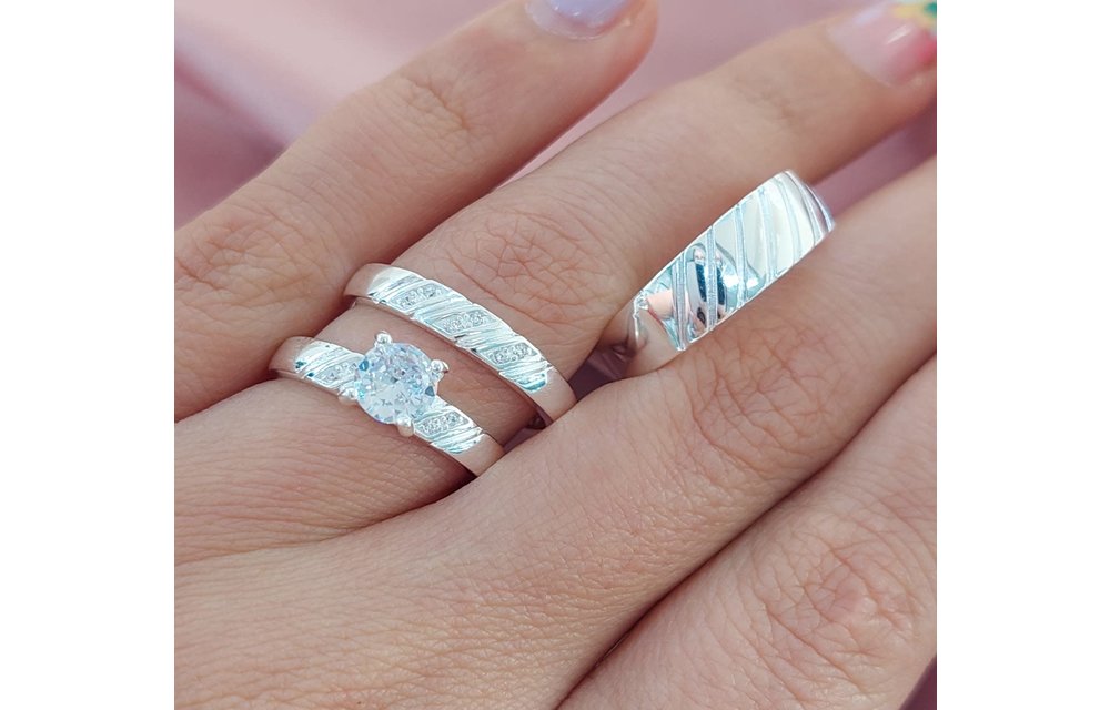 Anillos Trio Matrimonio Plata 925 210000013556