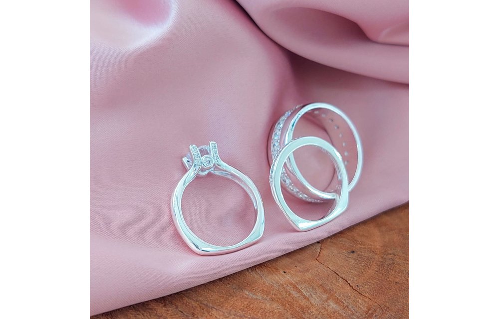 Anillos Trio Matrimonio Plata 925 210000013562