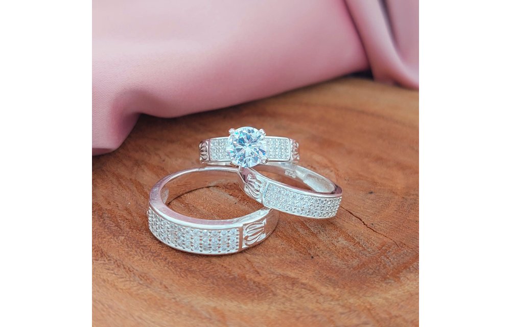 Anillos Trio Matrimonio Plata 925 210000013564