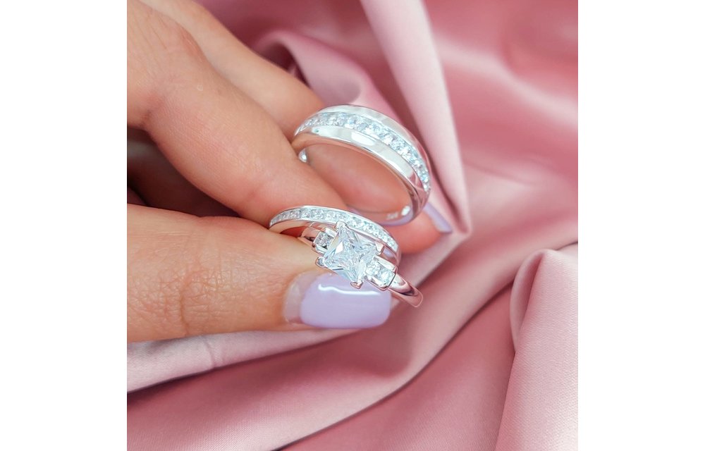 Anillos Trio Matrimonio Plata 925 210000013568
