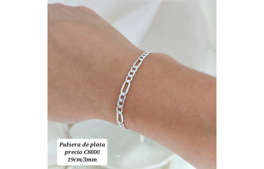 Pulsera 19cm/3mm/ 1.7g Figaro Plata 925 210000015735