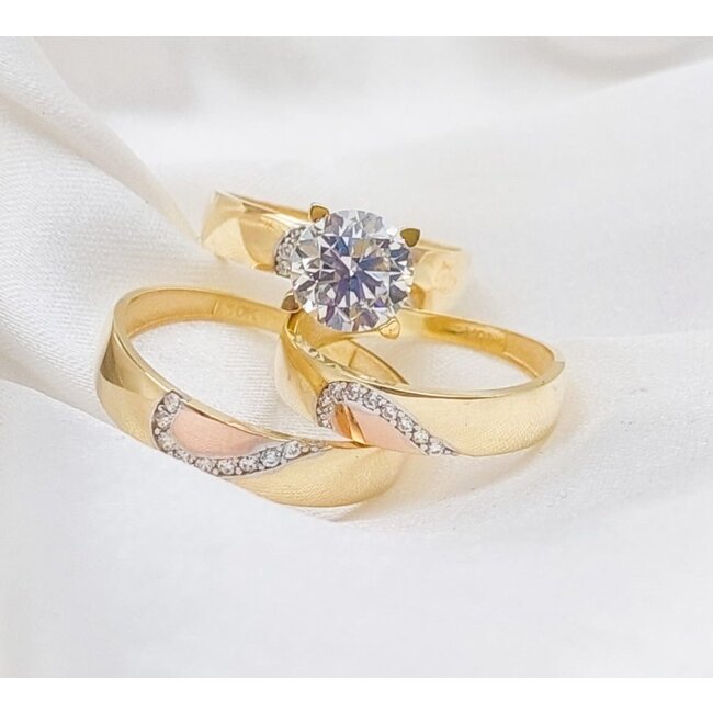 Anillos de matrimonio oro laminado hotsell