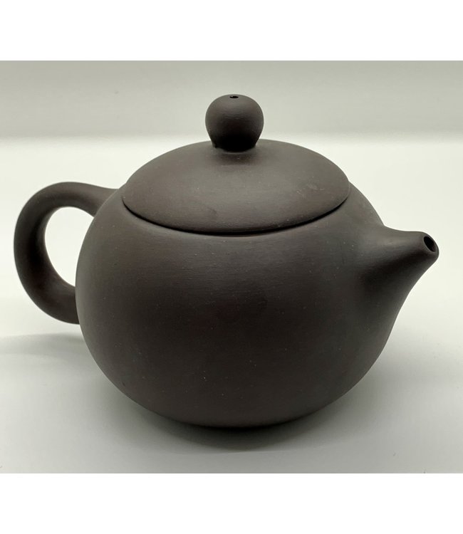 Teaware Yixing - Dark Brown Round w Stub Spout Teapot (6.3oz / 180ml)
