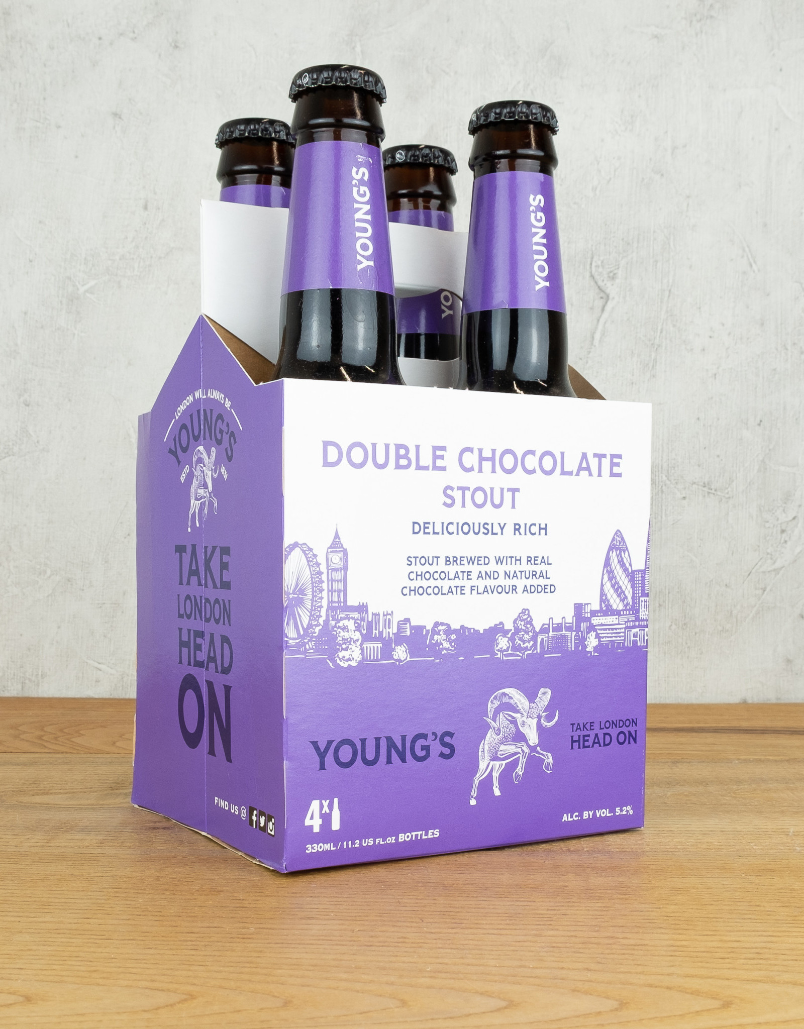 Young’s Double Chocolate Stout 4pk bottles